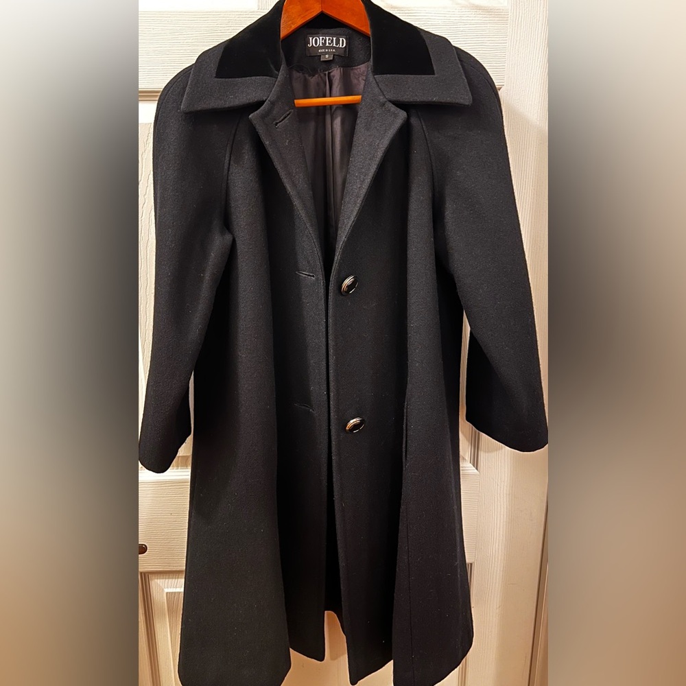 De Ball Velvet Women's Black Trench Coat